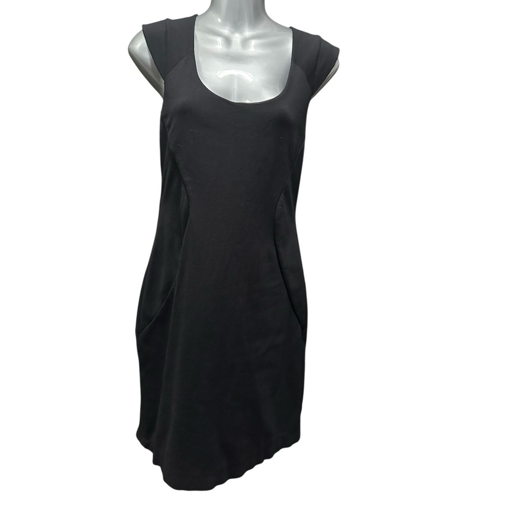 Express Women's Black Body Contour Scoop Neck Mini Dress Size 6 - Picture 5 of 5